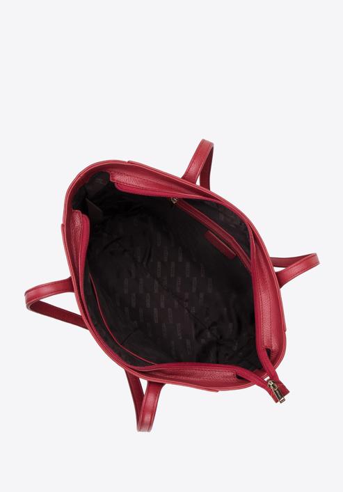 Klassische Shopper-Tasche aus Leder, rot, 96-4E-007-3, Bild 4