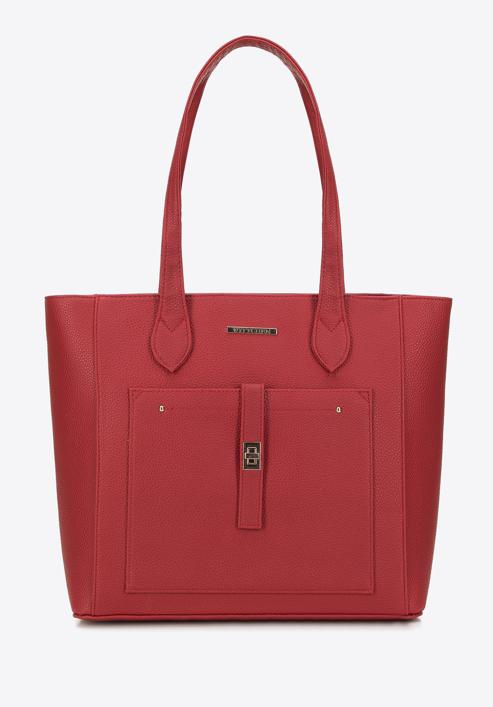 Klassische Shopper-Tasche mit Fronttasche, rot, 29-4Y-002-BF, Bild 2