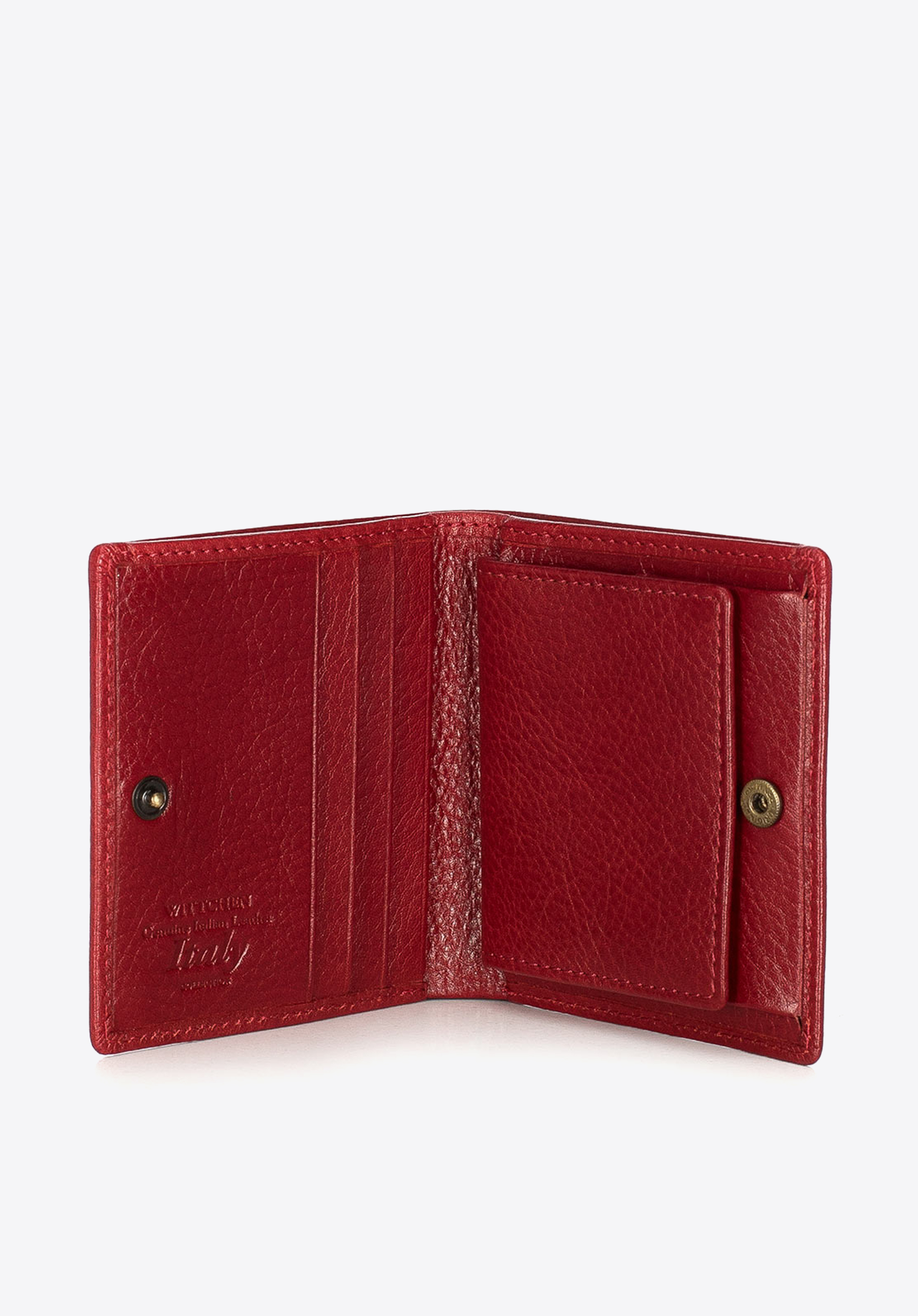 KLEINE GELDBÖRSE FÜR DAMEN AUS LEDER, rot, 21-1-065-30, Bild 1