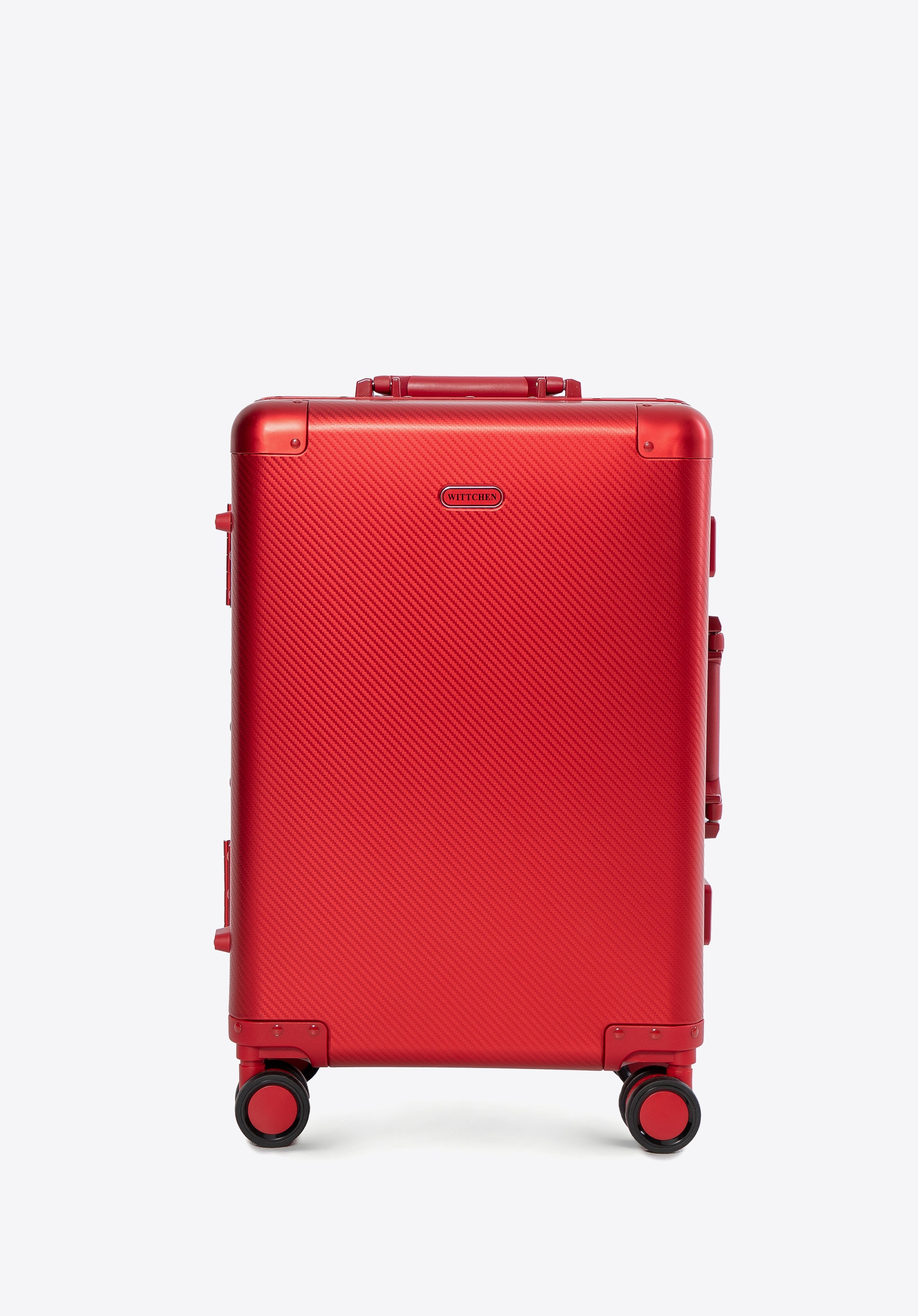 Kleiner Aluminium-Rollkoffer, rot, 56-3H-101-30M, Bild 1