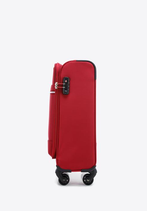 Kleiner Weichschalenkoffer mit glänzendem Reißverschluss, rot, 56-3S-851-86, Bild 2