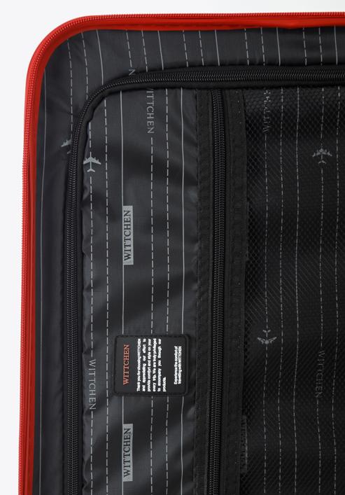 Kabinenkoffer aus ABS mit diagonalen Streifen, rot, 56-3A-741-85, Bild 7