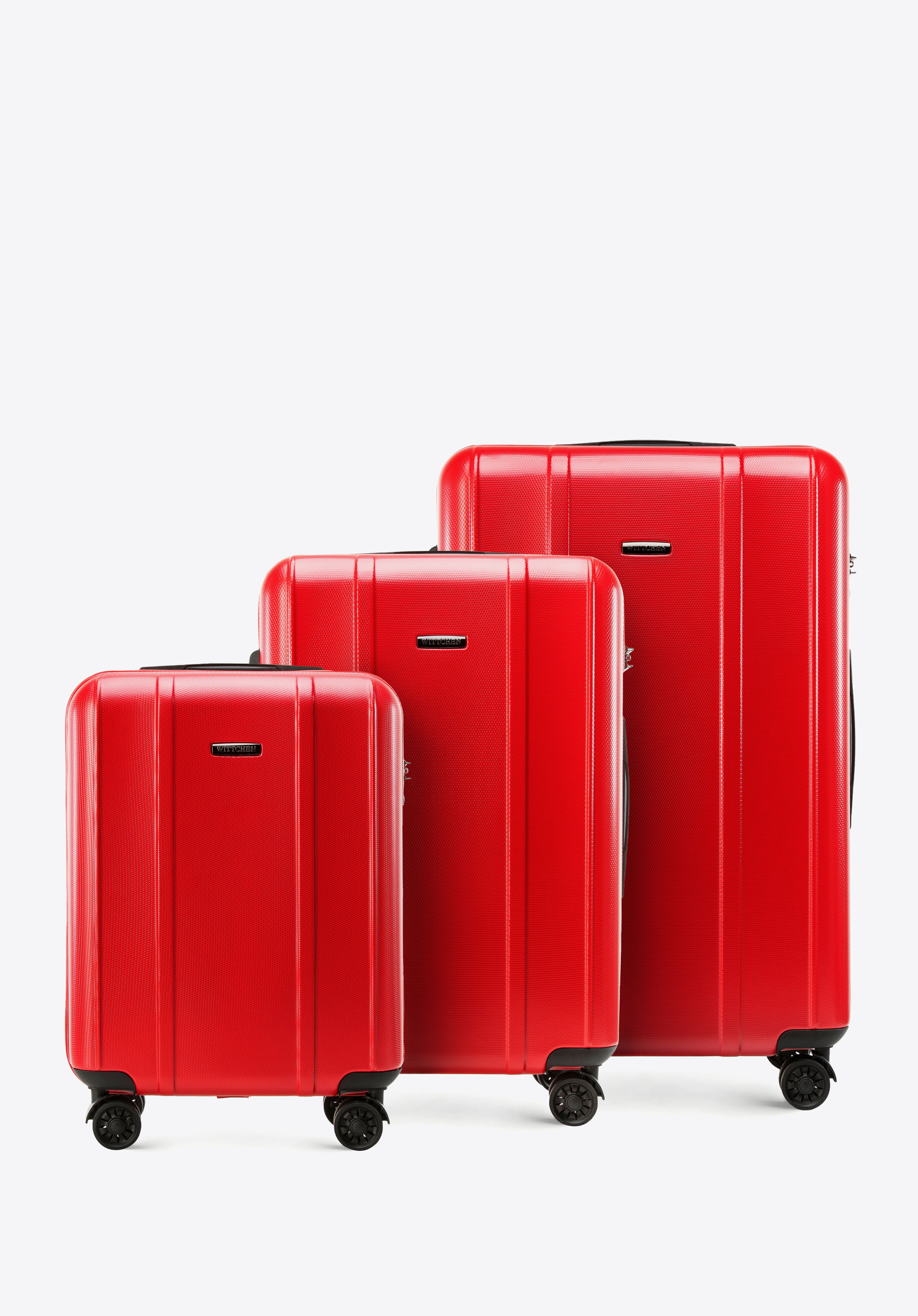 Kofferset aus Polycarbonat, rot, 56-3P-71S-35, Bild 1
