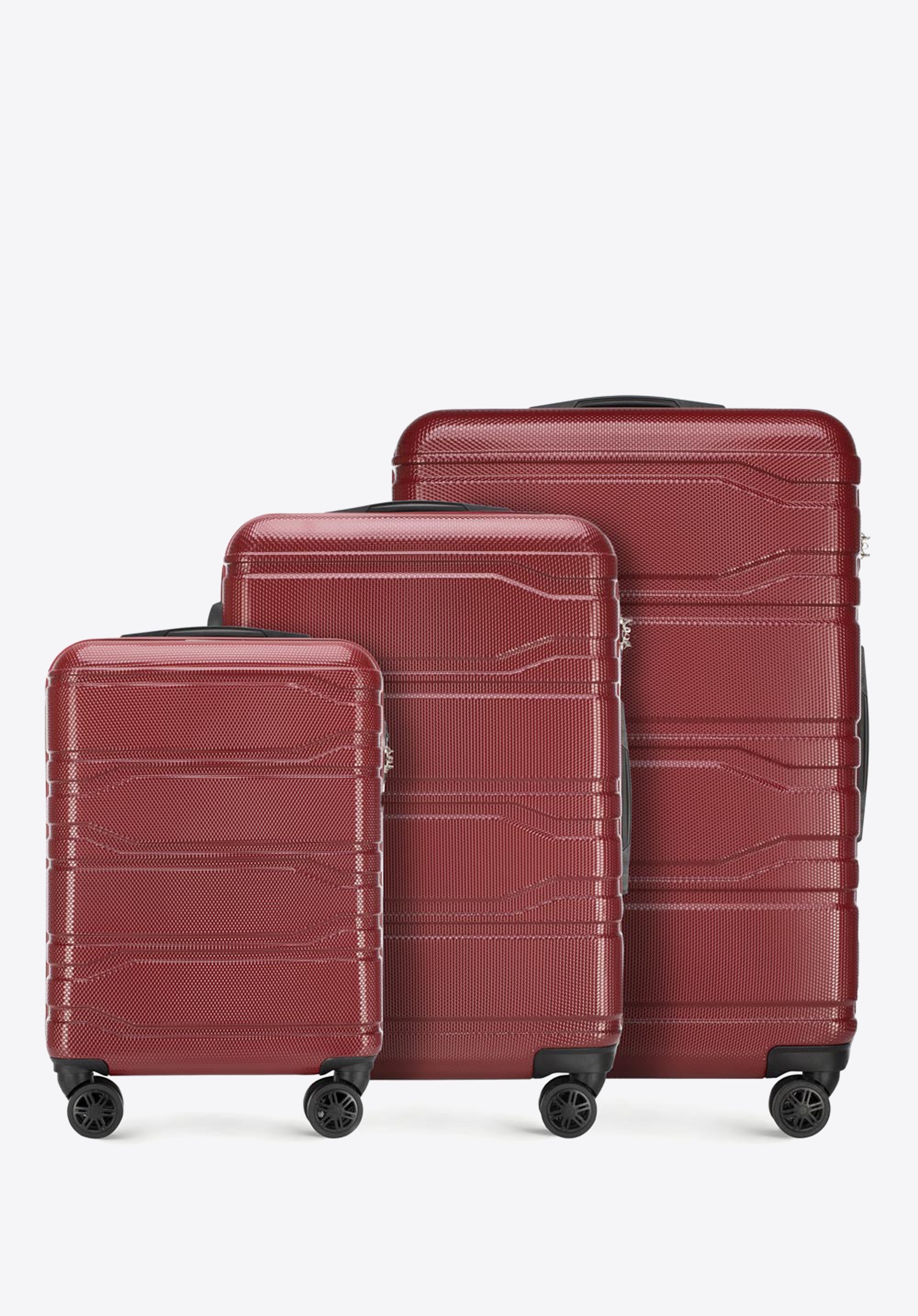 Kofferset aus Polycarbonat, rot, 56-3P-98S-31, Bild 1