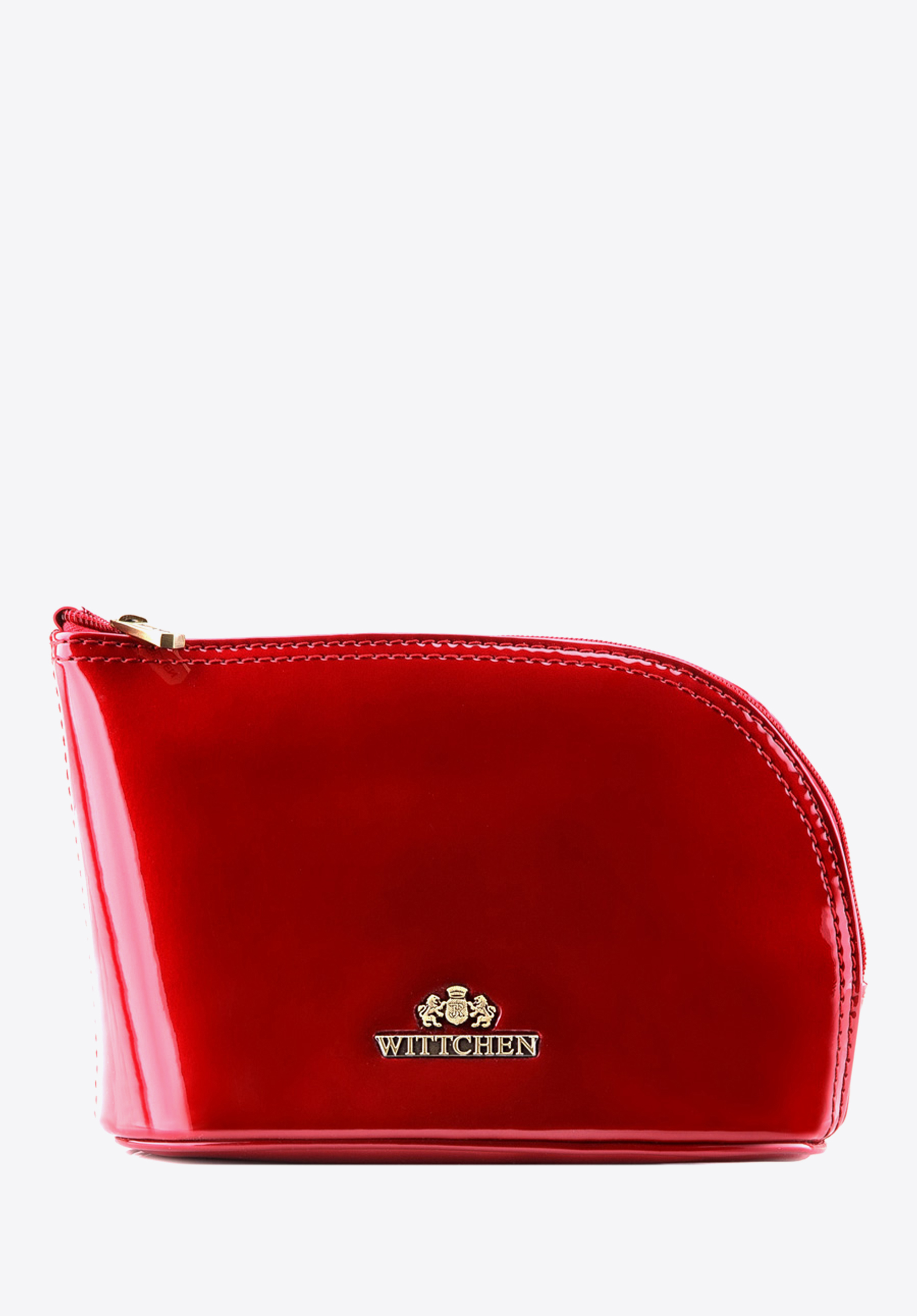 Kosmetiktasche aus lackiertem Leder, rot, 25-3-275-3, Bild 1
