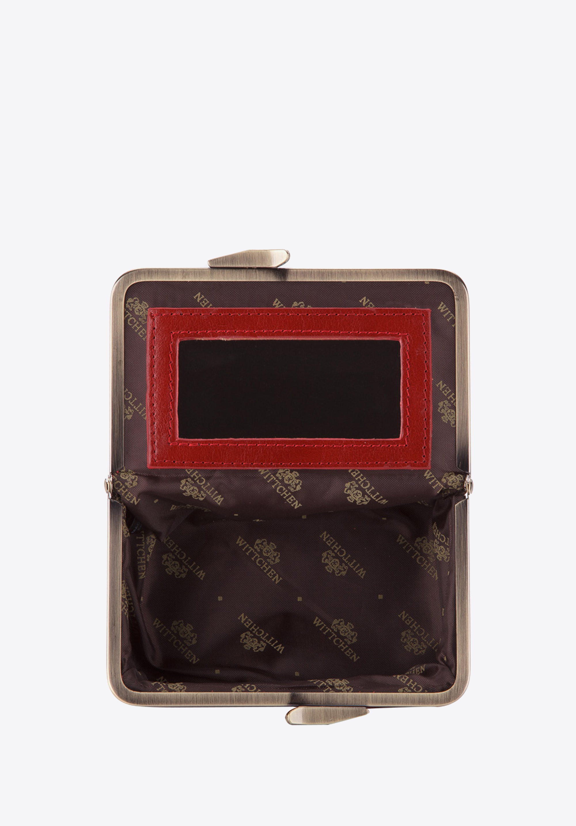 Kosmetiktasche aus Leder, rot, 21-3-170-3, Bild 1
