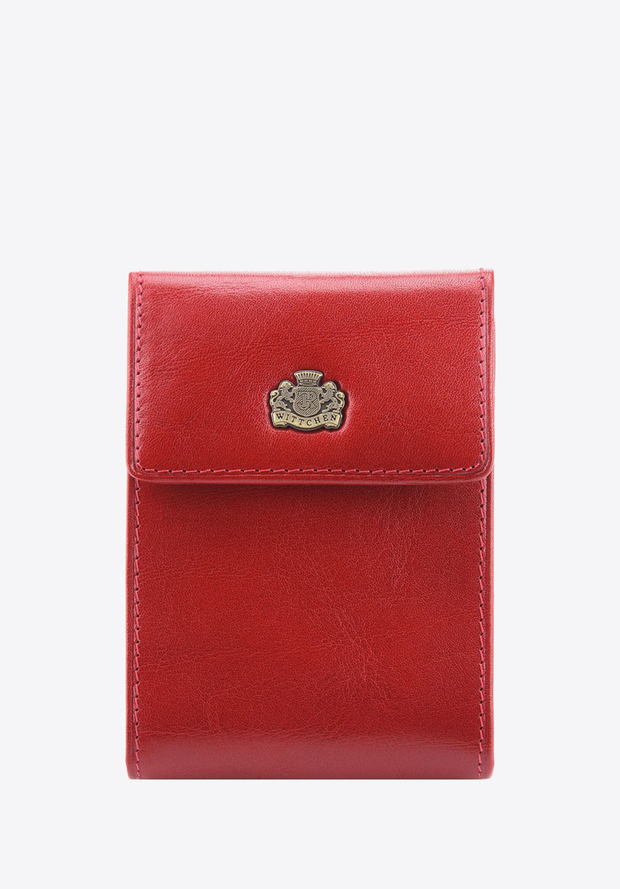 Leder-Kartenetui mit Wappen, ausklappbar