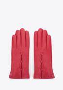 Lederhandschuhe für Damen mit Knöpfen, rot, 39-6-651-3-M, Bild 3