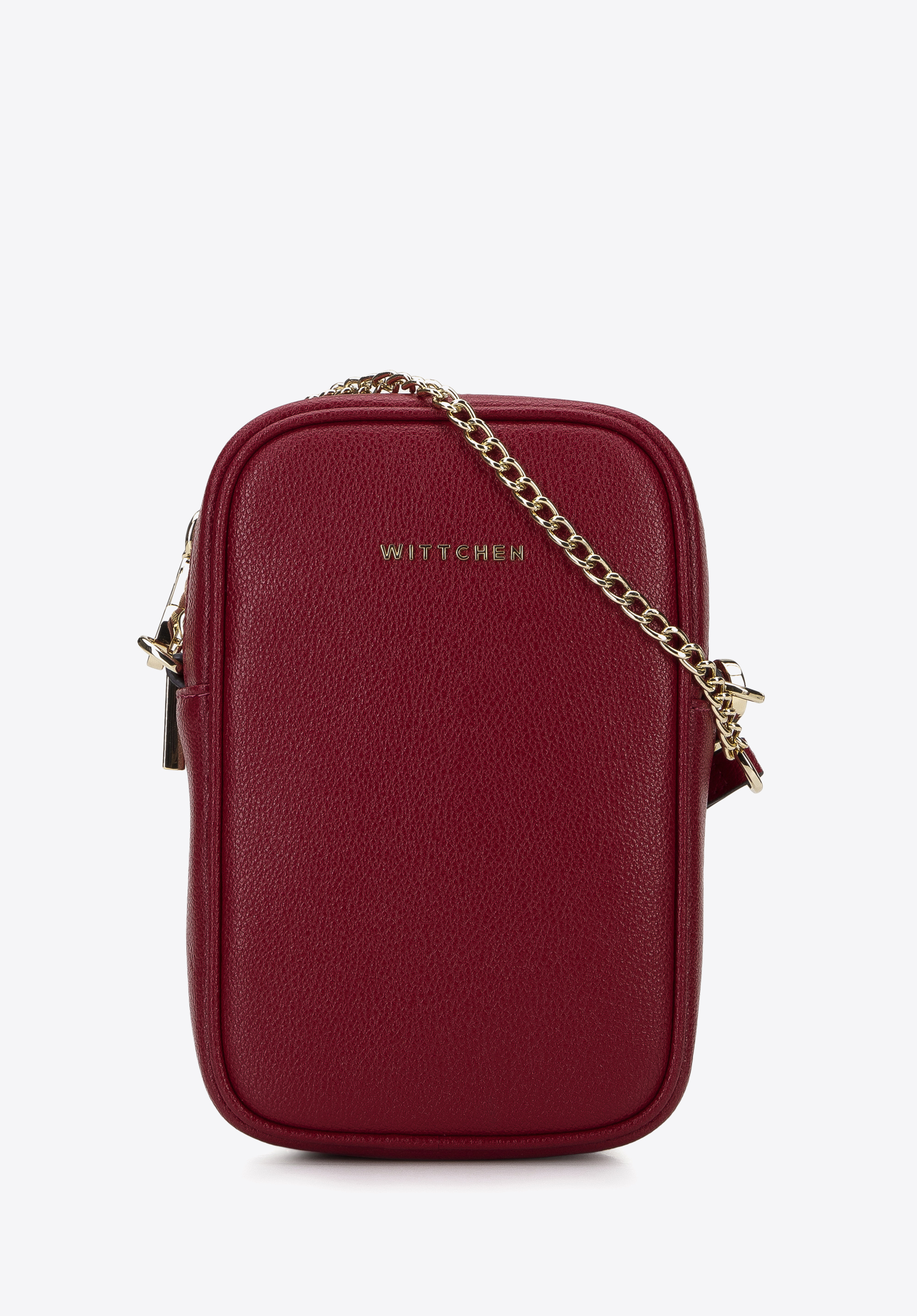 Mini-Tasche für Damen aus Leder, rot, 96-4E-610-3, Bild 1