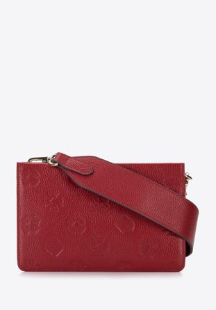 Minitasche aus Leder mit Monogramm, rot, 96-4E-608-3, Bild 1