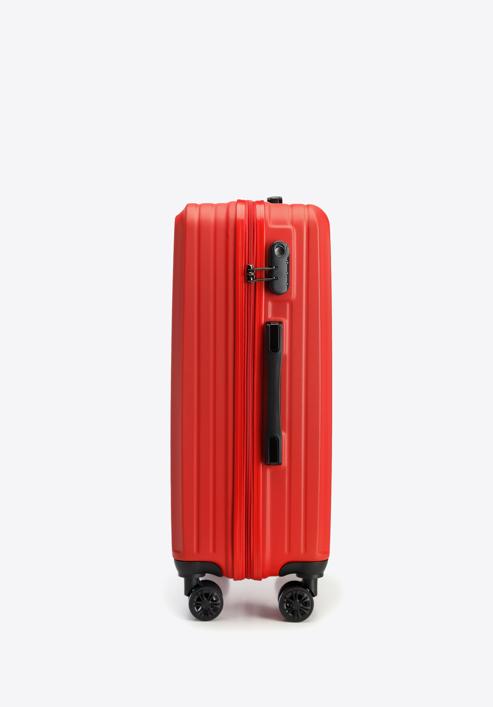 Kofferset aus ABS mit diagonalen Streifen, rot, 56-3A-74S-80, Bild 3