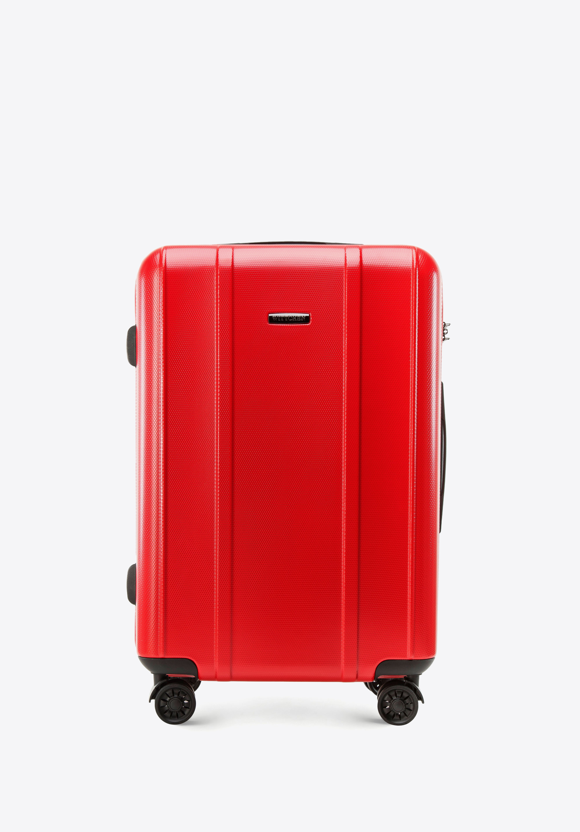 Mittelgroßer Koffer aus Polycarbonat, rot, 56-3P-712-35, Bild 1