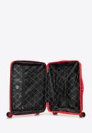 Mittelgroßer Koffer aus Polypropylen mit glänzenden Riemen, rot, 56-3T-162-89, Bild 5