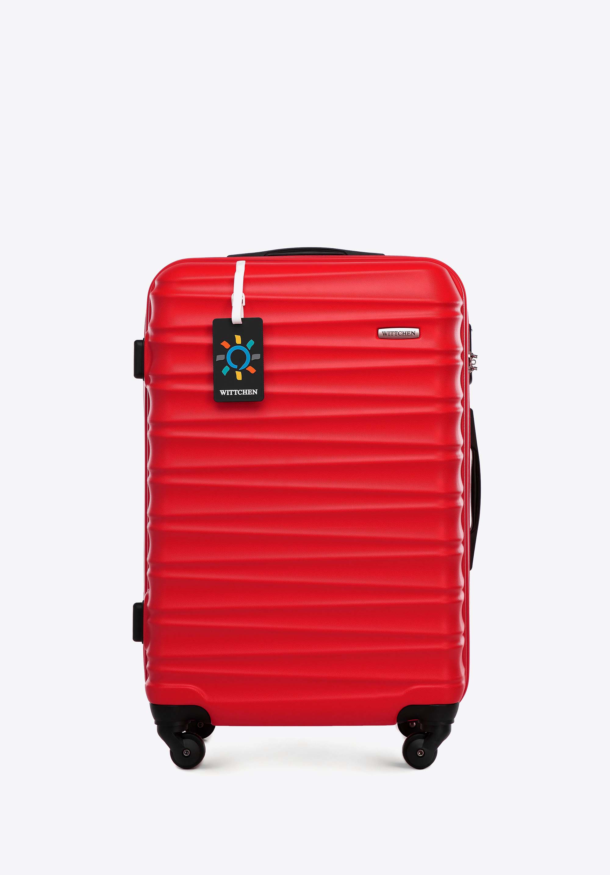 Mittlerer ABS - Koffer mit Anhänger, rot, 56-3A-312-35Z4, Bild 1