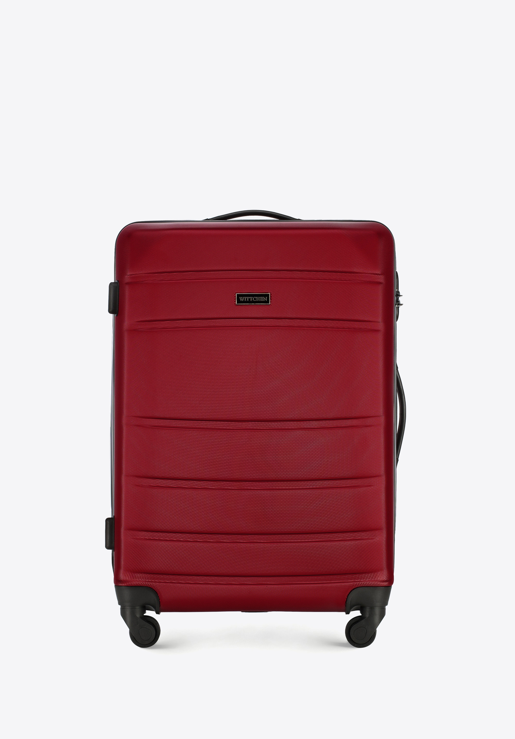 Mittlerer Koffer und Kosmetikkoffer aus strukturiertem ABS, rot, 56-3A-652-35K, Bild 1