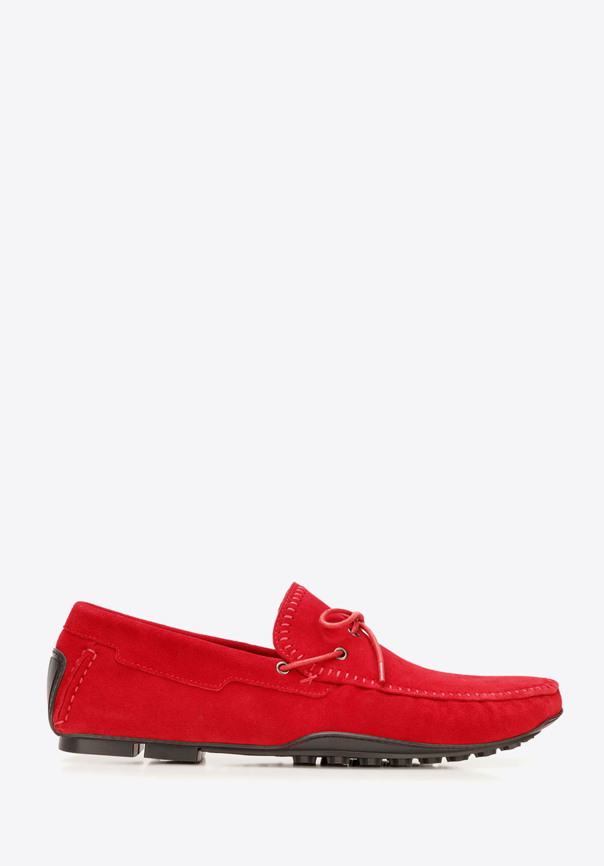 MOKASSIN AUS VELOURSLEDER, rot, 92-M-903-3-41, Bild 1