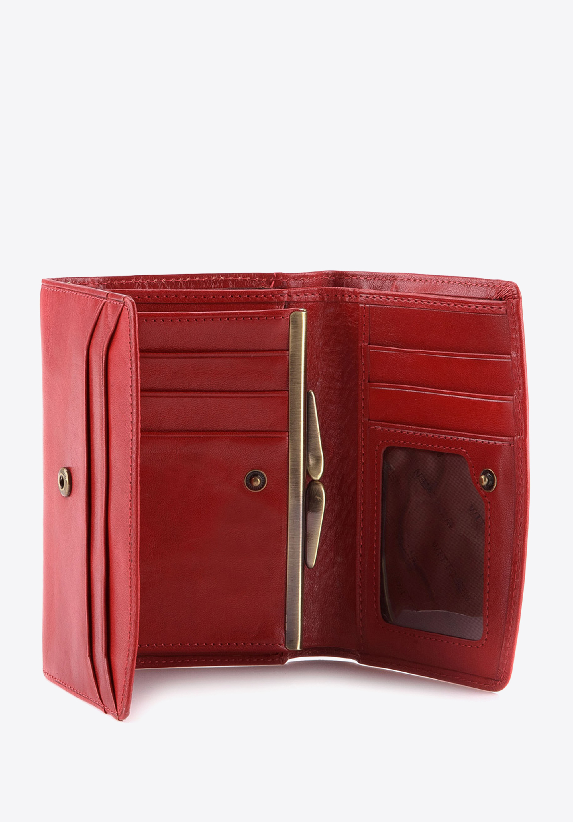 Geldbörse aus Naturleder für Damen, rot, 10-1-062-3, Bild 1