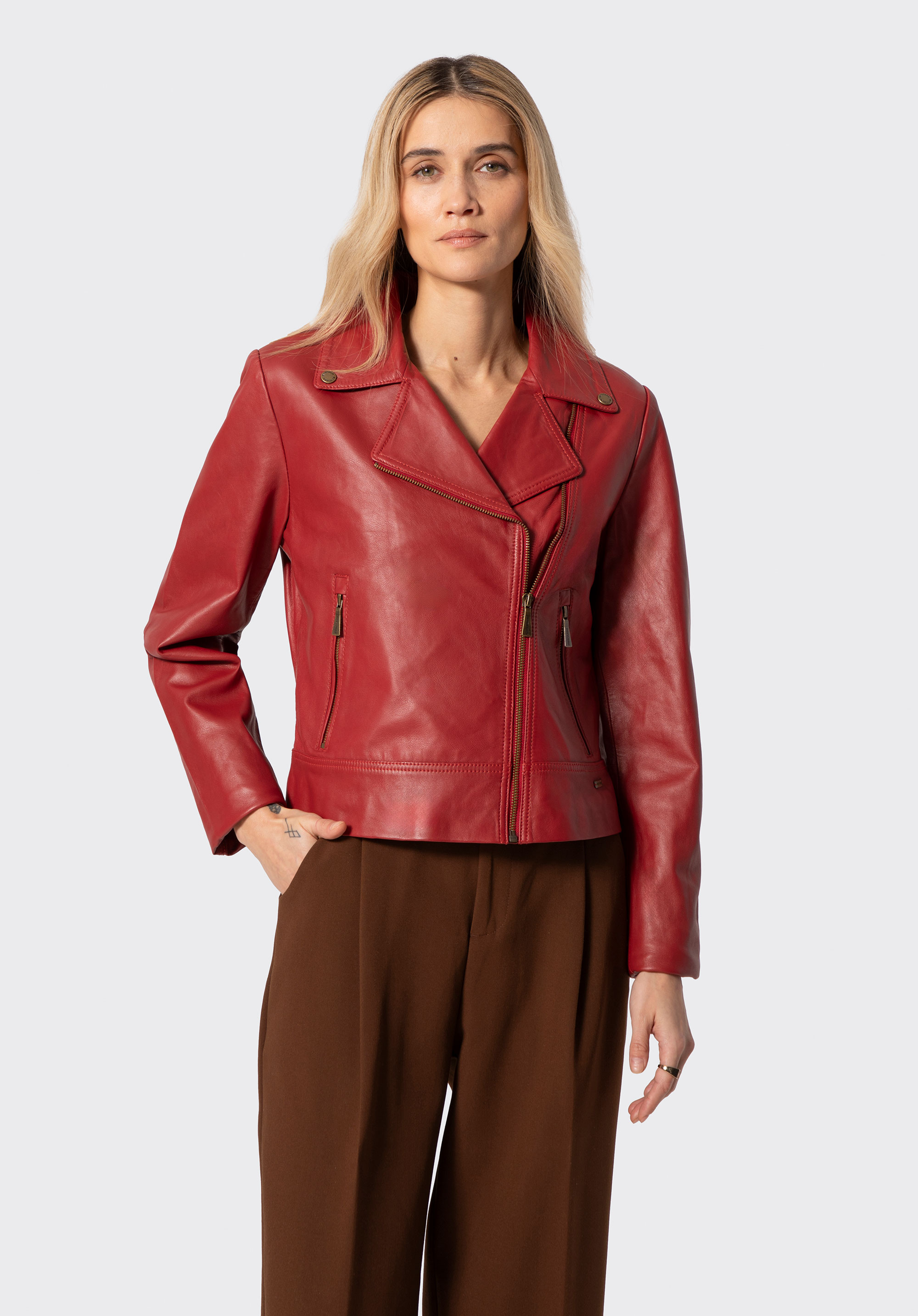 Ramones aus Naturleder für Damen, rot, 100-09-804-3-2XL, Bild 1