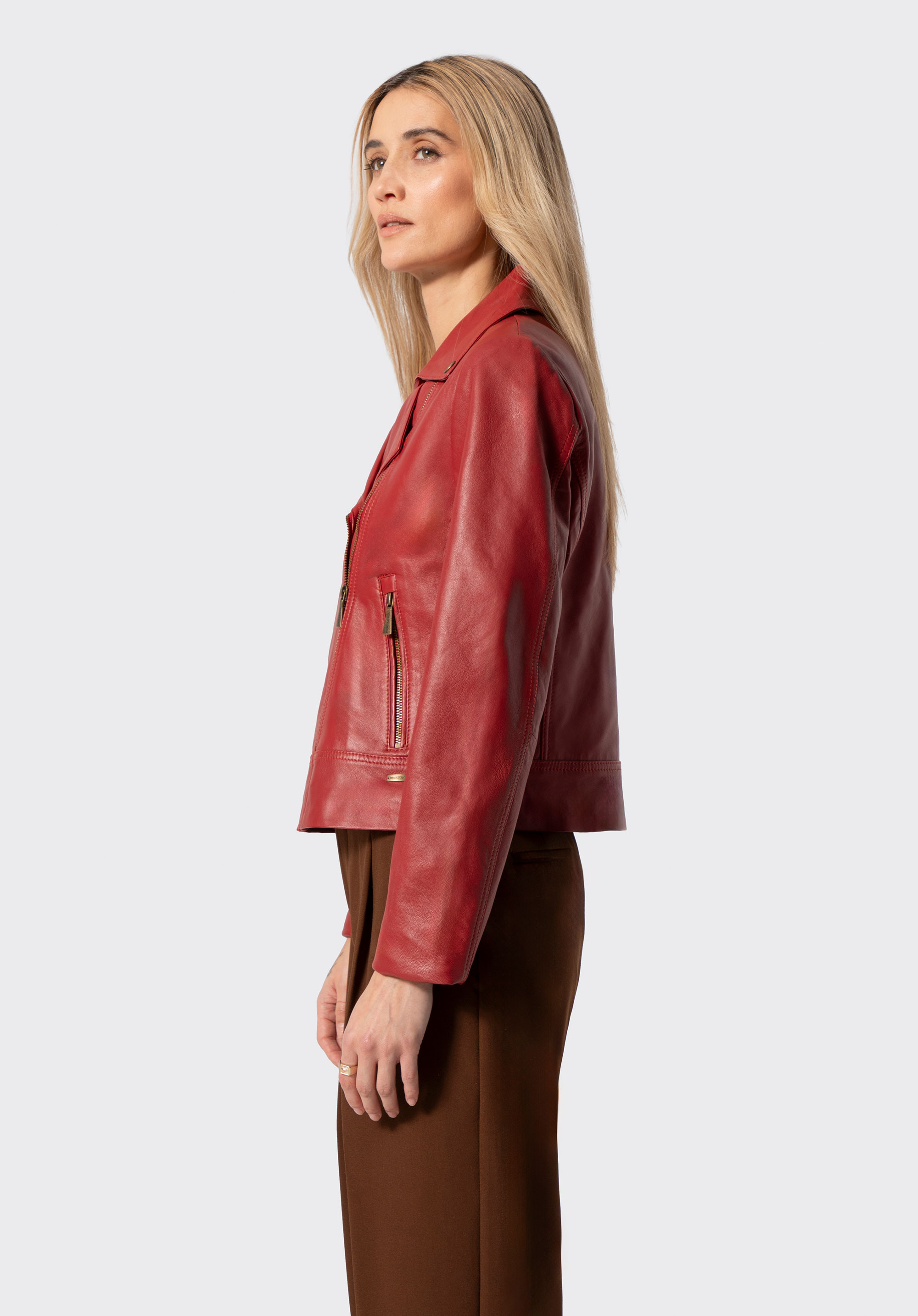 Ramones aus Naturleder für Damen, rot, 100-09-804-3-2XL, Bild 1