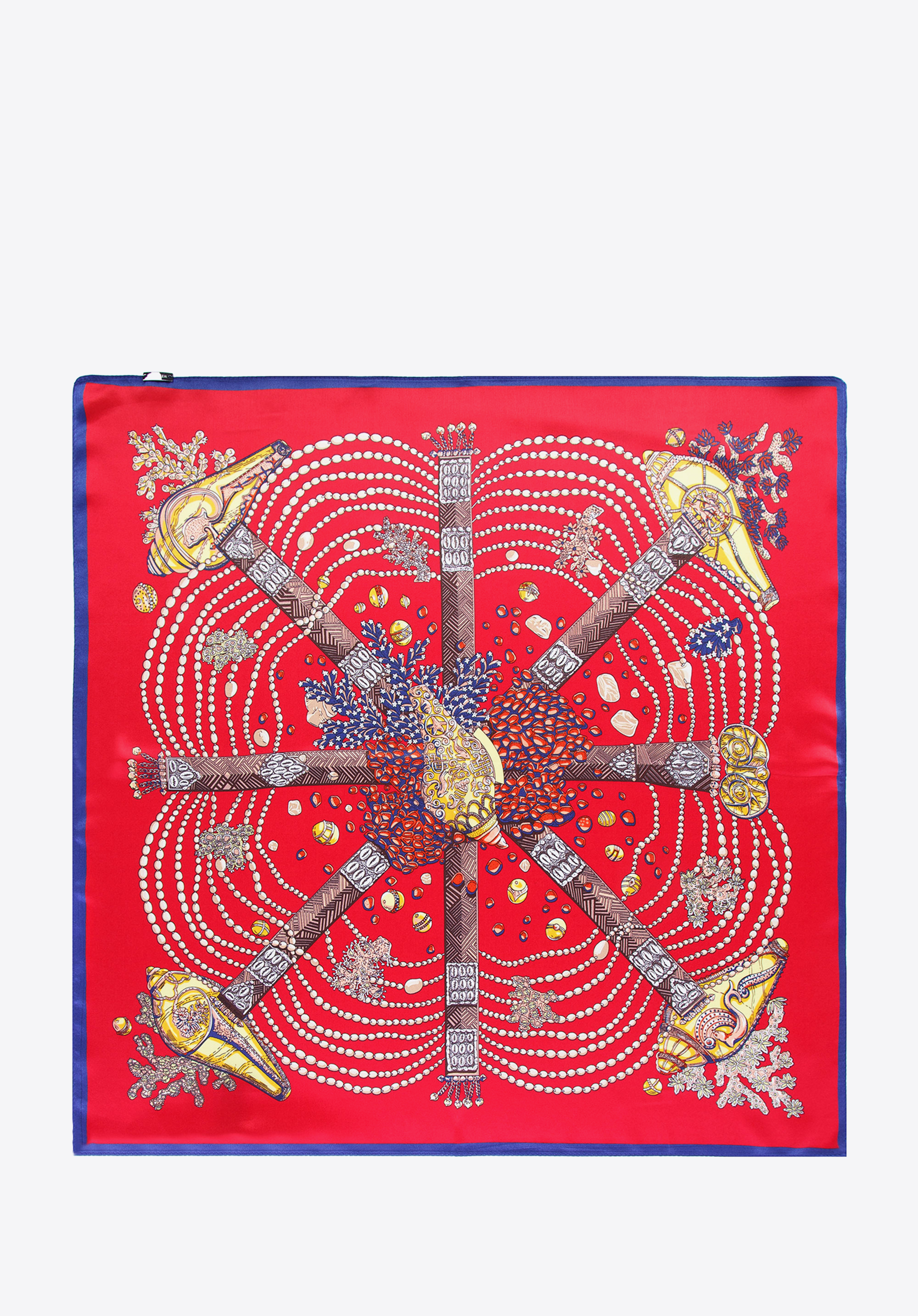 Seidenschal für Damen mit Motiv, rot, 100-7D-S20-X42, Bild 1
