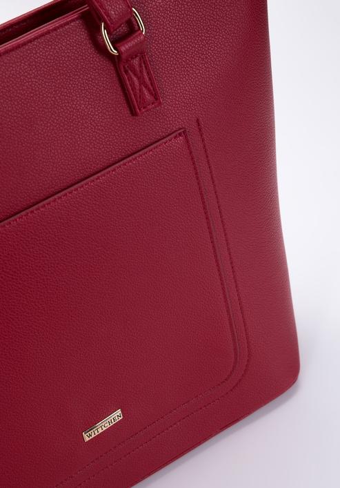 Shopper-Tasche aus Kunstleder, rot, 29-4Y-010-3, Bild 5