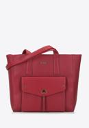Shopper-Tasche mit dekorativer Klappe, rot, 93-4Y-435-3, Bild 1
