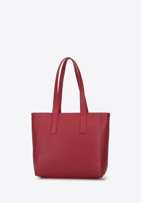 Shopper-Tasche mit dekorativer Klappe, rot, 93-4Y-435-3, Bild 3