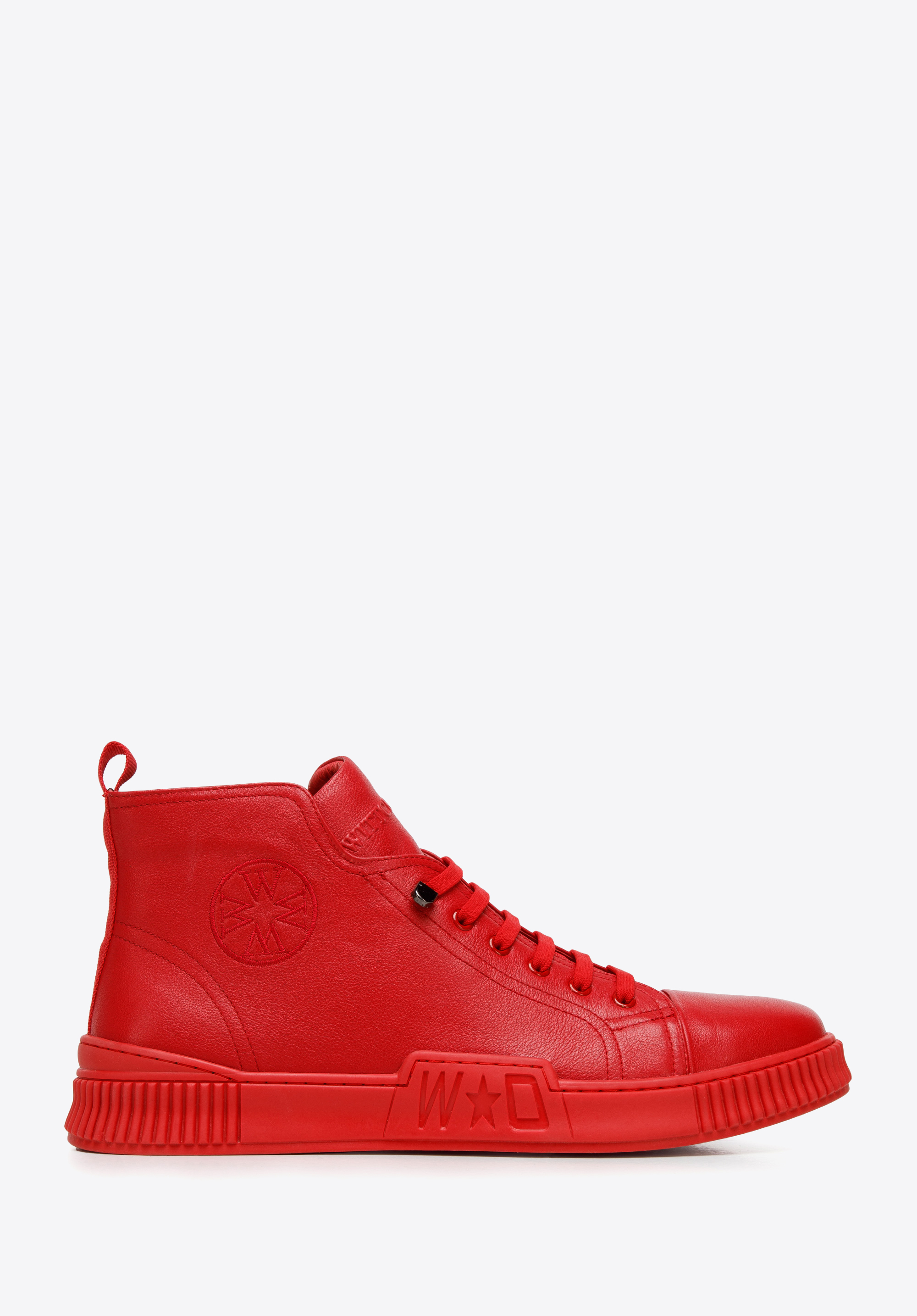 Sneakers für Herren aus Naturleder, rot, 94-M-950-3-41, Bild 1