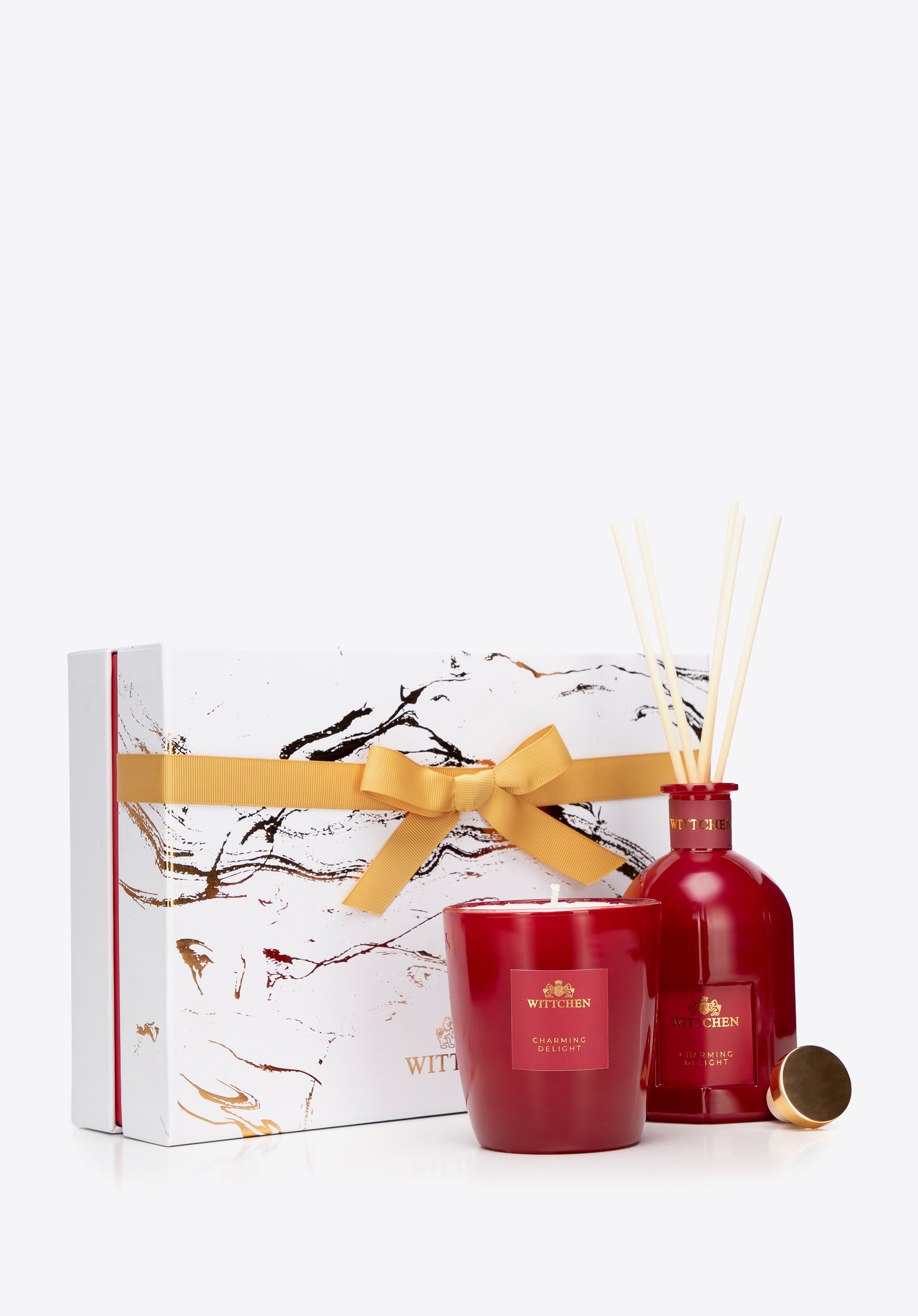Sojakerze und Diffusor-Set Charming Delight, rot, 1-HS-102-3, Bild 1