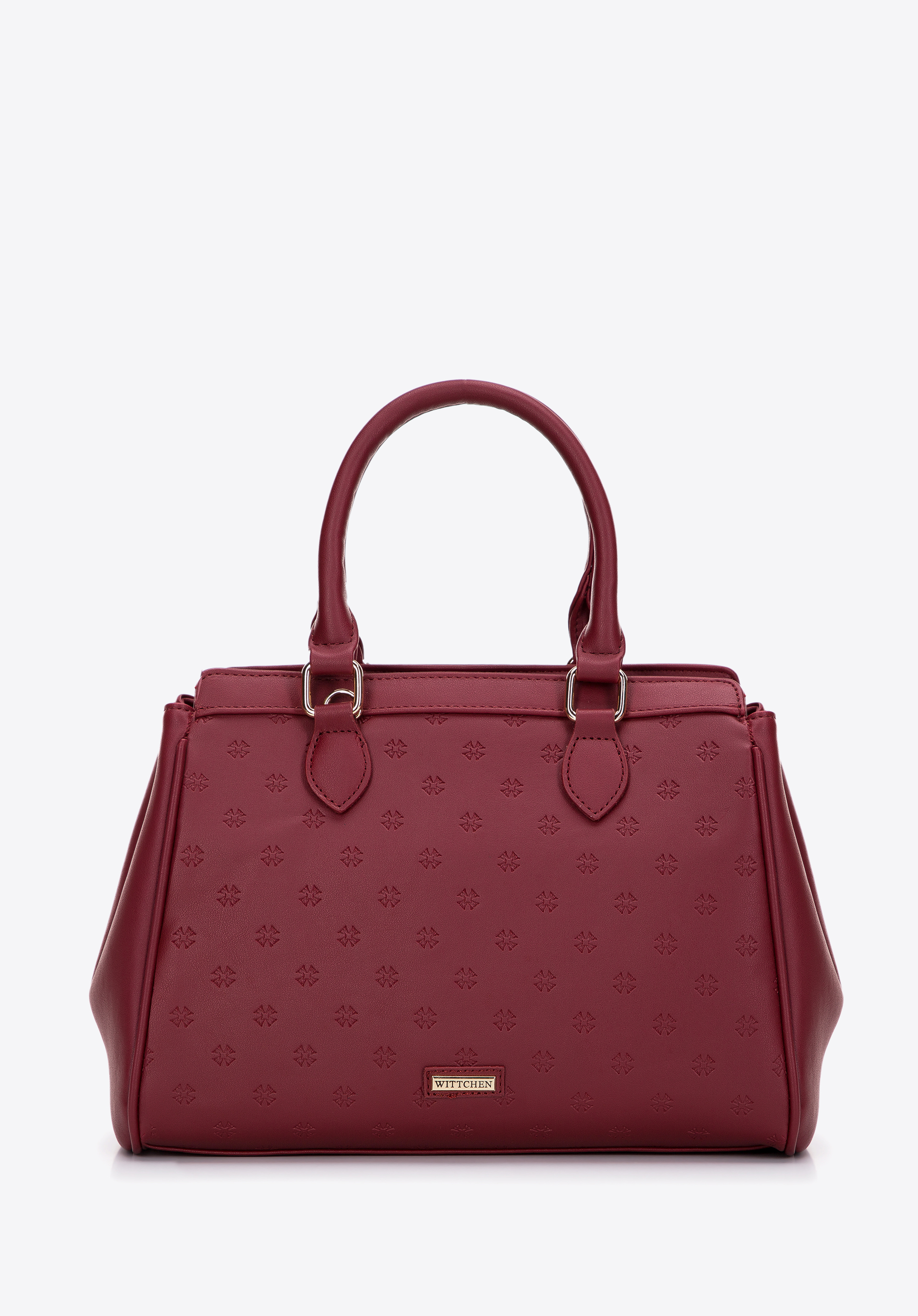 Klassische Köfferchen-Handtasche aus Leder