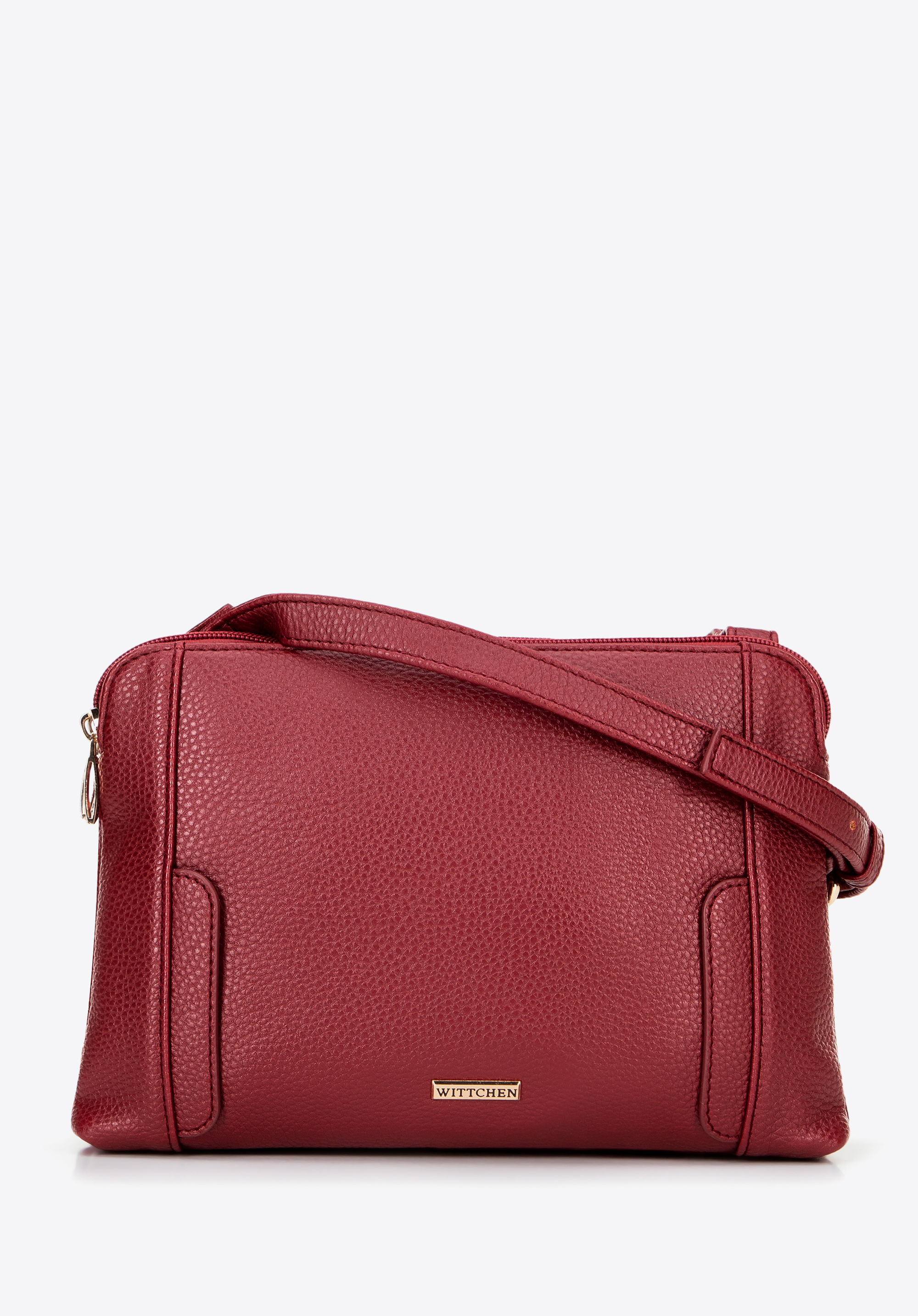 Umhängetasche mit zwei Fächern für Damen, rot, 100-4Y-009-3, Bild 1