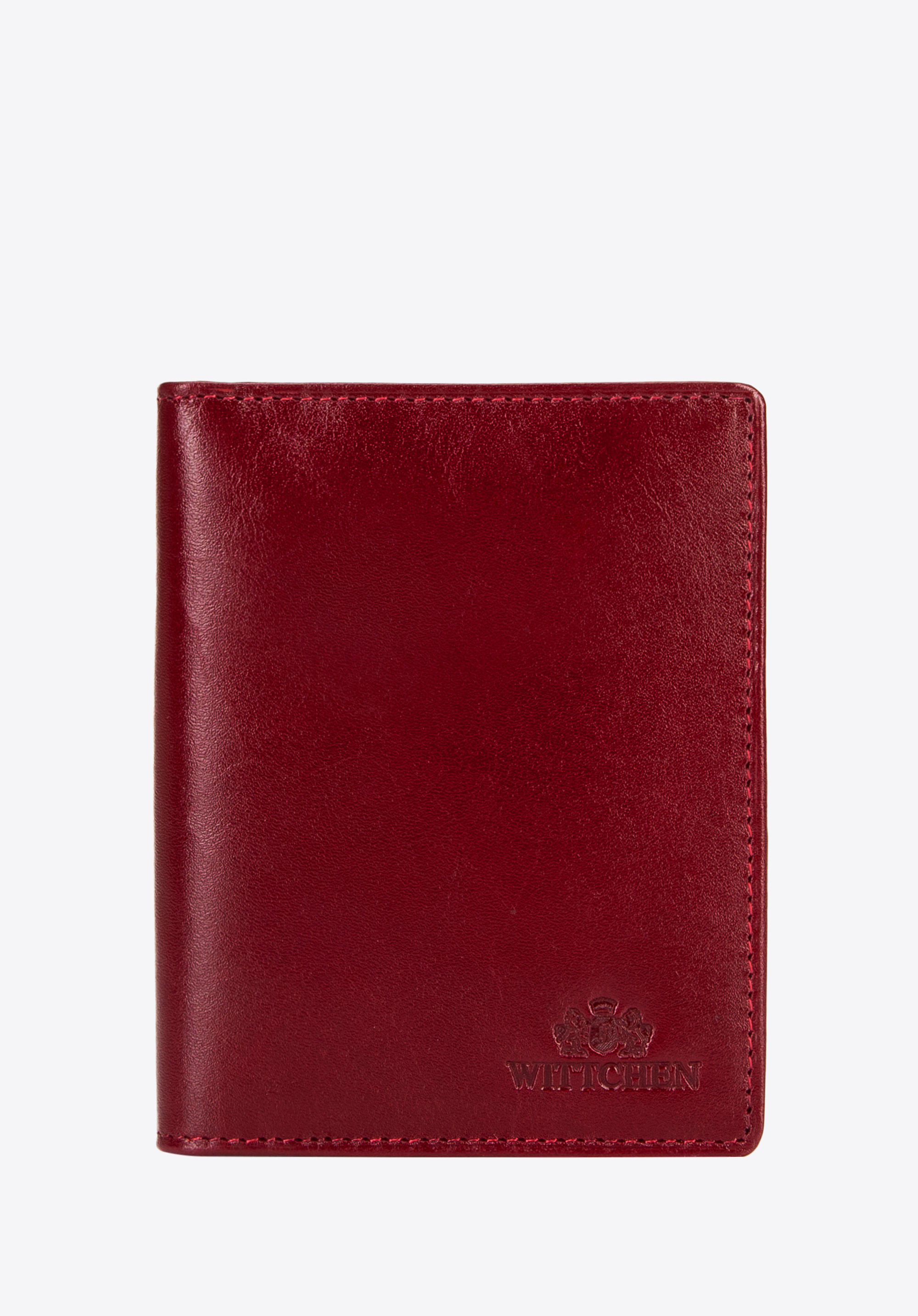 Vertikale Dokumententasche aus Leder, rot, 21-2-163-L30, Bild 1