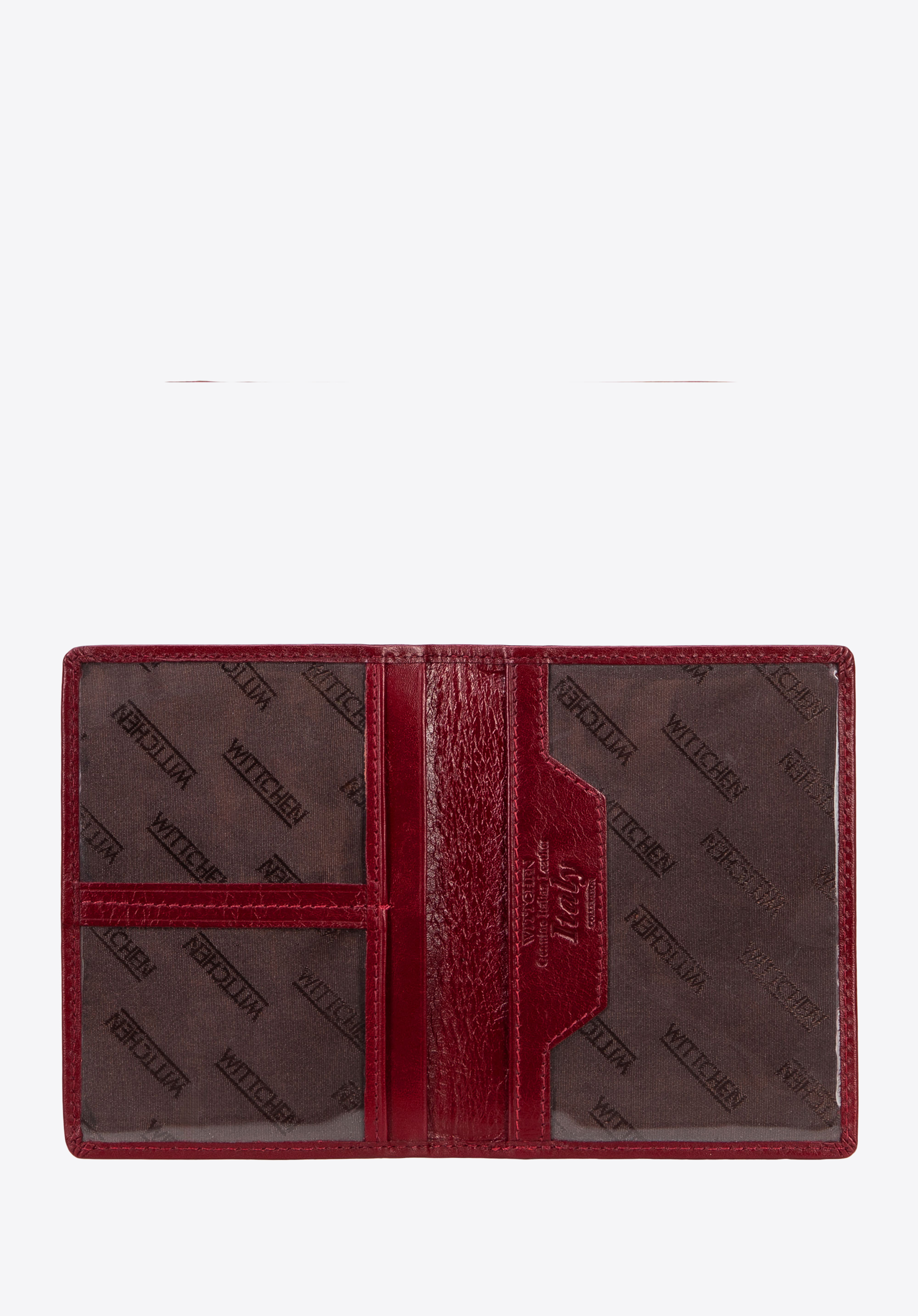 Vertikale Dokumententasche aus Leder, rot, 21-2-163-L30, Bild 1