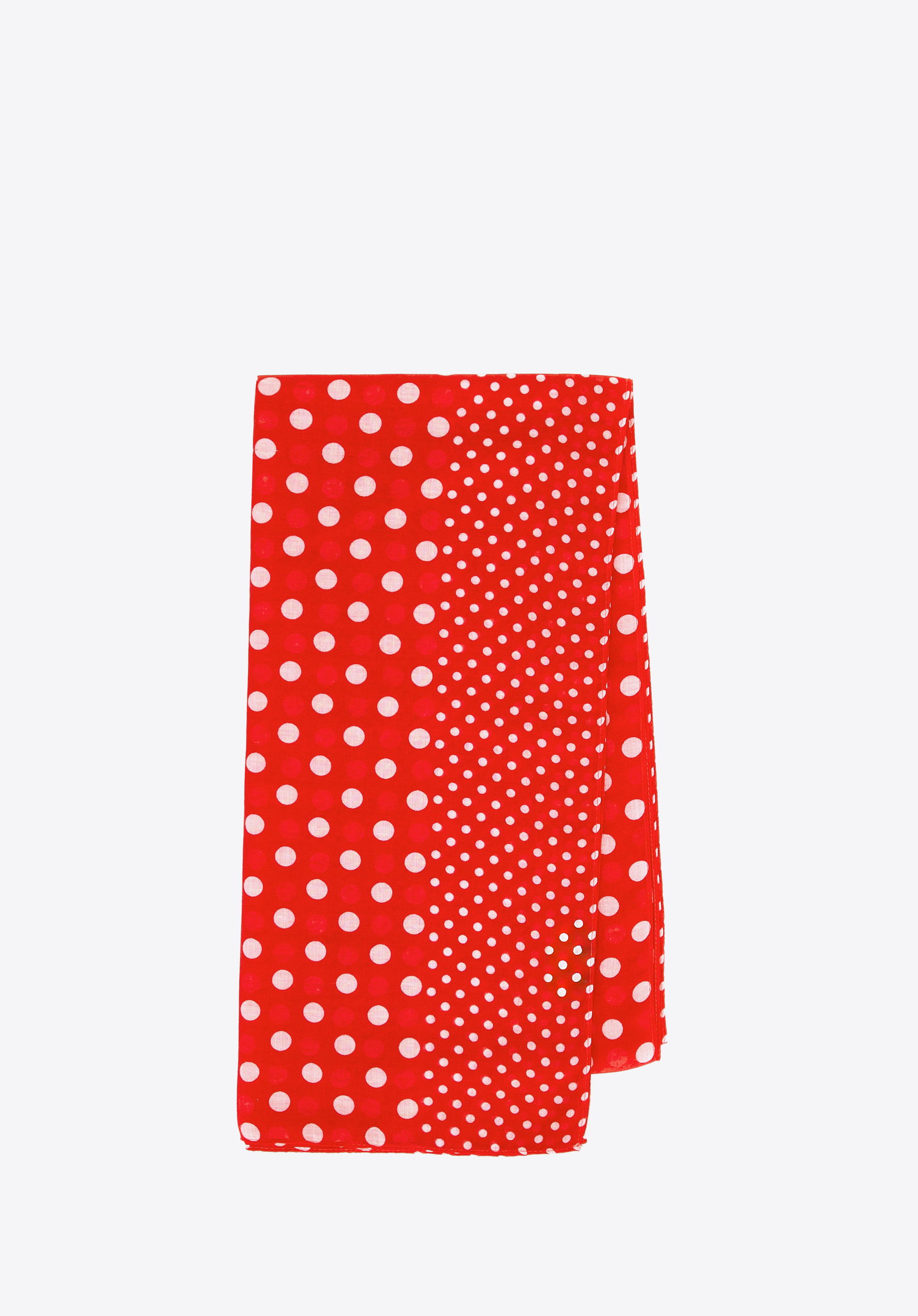 Damenschal mit Punkten, rot-weiß, 100-7D-006-3, Bild 1