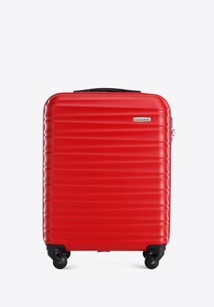 Valiză de cabină cu ABS, cu dungi orizontale, roșu, 56-3A-311-35, Fotografie 1