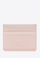 Husă de card de credit clasic din piele, roz deschis, 98-2-002-N, Fotografie 1