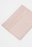 Husă de card de credit clasic din piele, roz deschis, 98-2-002-N, Fotografie 4