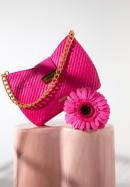 Geanta bagheta din imitatie de piele pe lant, roz, 98-4Y-410-P, Fotografie 15
