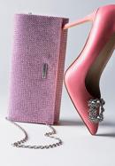 Geantă clutch cu strasuri, roz, 98-4Y-027-P, Fotografie 20
