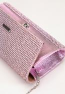Geantă clutch cu strasuri, roz, 98-4Y-027-P, Fotografie 4