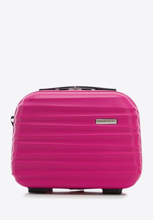 Geantă de cosmetice de călătorie din ABS cu coaste, roz, 56-3A-314-50, Fotografie 1