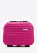 Geantă de cosmetice de călătorie din ABS cu coaste, roz, 56-3A-314-50, Fotografie 1