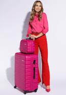 Geantă de cosmetice de călătorie din ABS cu coaste, roz, 56-3A-314-50, Fotografie 15