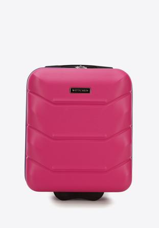 Valiză cabina ABS cu caneluri, roz - mov, 56-3A-281-65, Fotografie 1