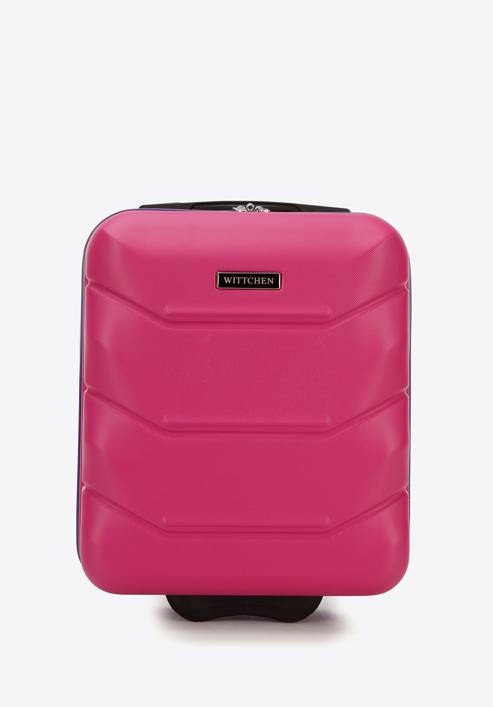 Valiză cabina ABS cu caneluri, roz - mov, 56-3A-281-95, Fotografie 1
