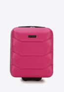Valiză cabina ABS cu caneluri, roz - mov, 56-3A-281-15, Fotografie 1