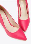 Pantofi cu tocuri clasice din piele, roz, BD-B-801-P-38, Fotografie 8