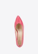 Pantofi damă din piele clasici din piele cu toc pătrat, roz, 96-D-501-7-38, Fotografie 4