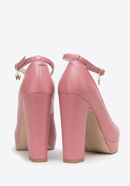 Pantofi de dama din piele, roz, 98-D-951-0-38, Fotografie 4