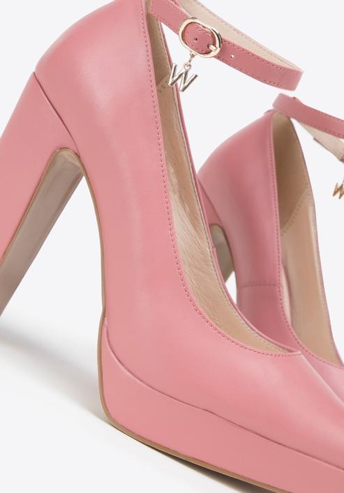 Pantofi de dama din piele, roz, 98-D-951-1-36, Fotografie 7